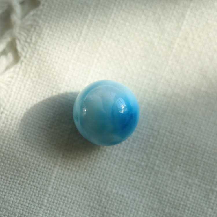 Natural Seagrain Stone Round Pearl Multitreasure Accessories Beads Needle Na Calcium Sea Blue