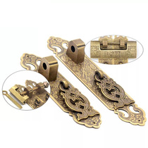 Yuanru copper carving Brass door lock cabinet door vertical handle YRG055 Xianglong pattern Chinese antique straight