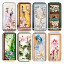 Creative door stickers wooden doors whole toilet stickers glass waterproof cabinets old doors refurbished self-adhesive painting tiles