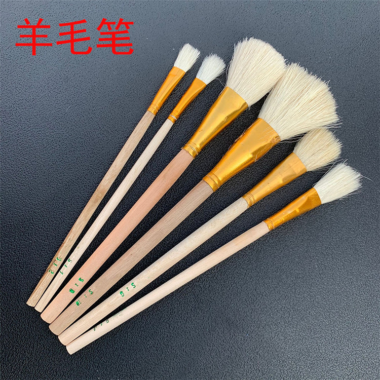 Soft brush pen wool brush with gold leaf silver foil brush sweep gold pen small brush No. 1-10