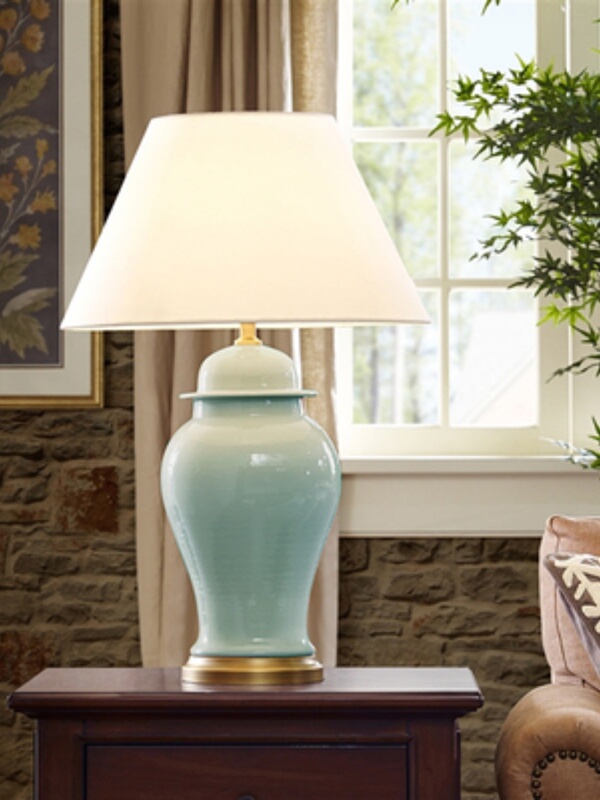 Harbor In-Stock  Cracked Ceramic Table Lamp American-Style Table Lamp Chinese-Style Table Lamp Bedroom Lamp Living Room Lamp Hh Lamp