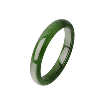Zhou Taisheng Hotan Jasper Bracelet Womens Emerald Jade Bracelet Available in Wide or Small Sizes as a Birthday Gift for Mom and Girlfriend