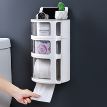 Fumbling and creative free of punch waterproof paper towels toilet toilet paper towels box home wall-mounted shelve suction paper box