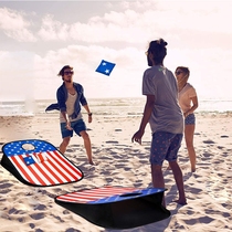 Childrens cornhole American-style outside throwing accurate sandbag throwing target plate mesh bag into cornhole game props