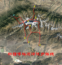 Xinjiang Bogda Peak Hiking Travel Navigation Map Google Aowei Trail Route