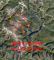 Qinghai ga flower feel W zhuan shan hiking ga flower consciousness travel navigation map Google oxivir object trajectory route