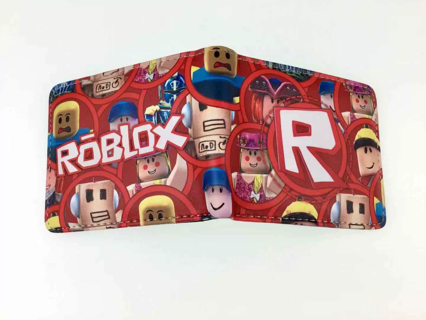 Игровой периферий ROBLOX короткая зажимная клипса, Cartoon виртуальный мир, учащийся мальчик и девочка, PU-кошелёк для монет