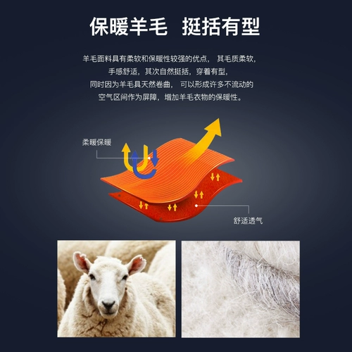 Septwolves, длинное модное мужское демисезонное шерстяное пальто для отдыха, куртка, средней длины