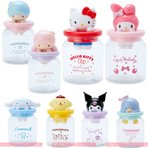 日本sanrio kitty双子星melody桌面迷你收纳盒可爱塑料收纳罐
