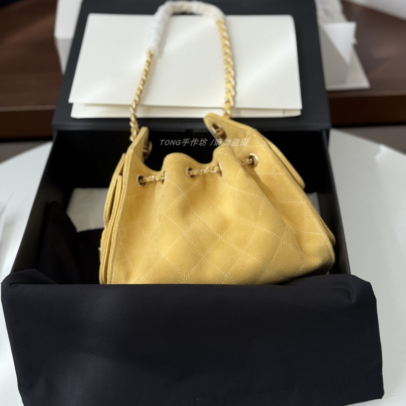 Tong Handmade Workshop 26C Mini 25Bag Yellow Suede Small Size Non-Quality Control Players, Please Do Not Disturb!