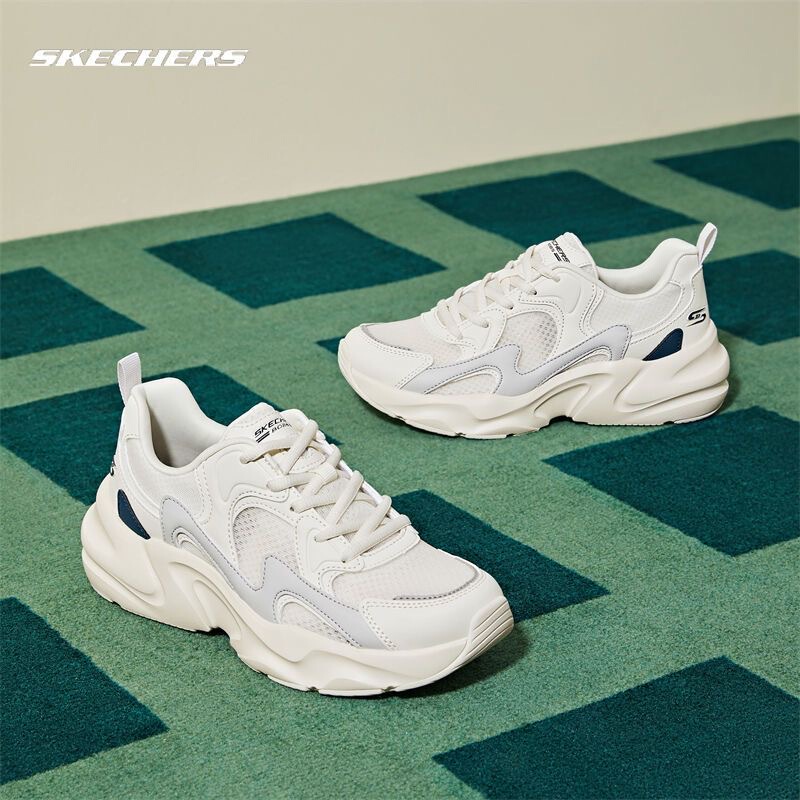 Skechers New Women's Breathable and Comfortable White Sneakers with Shock Absorption for Casual Sports Skechers New Women's Breathable and Comfortable White Sneakers with Shock Absorption for Casual Sports