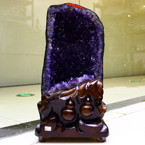 Natural Amethyst Cave Original Stone Purple Crystal Cave Crystal Cluster Poly Po Basin Home Office Swing money bag Thunder Male eggs