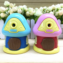 Cute mushroom shape hand-cranked pencil sharpener student hand sharpener automatic pen pen knife