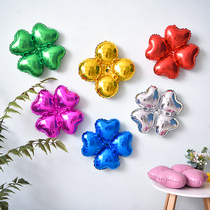 Opening celebration Wedding celebration Decoration decoration Childrens birthday decoration Holiday arch Four-wheel clover aluminum film balloon