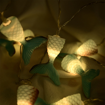 Room Background Arrangement Small Colorful Lights String Astronaut Cartoon Astronaut Boy Baby Girl House Decorative Lights