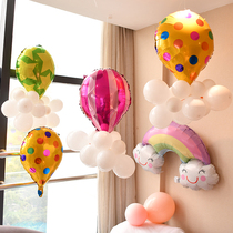 diy hot air balloon decoration aluminum film balloon childrens birthday baby year party scene decoration window decoration