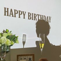 Birthday Projection Light Report White Photo Ins Wind Projector Korea Small Red Book Co-Party Arrangement Decorative Props