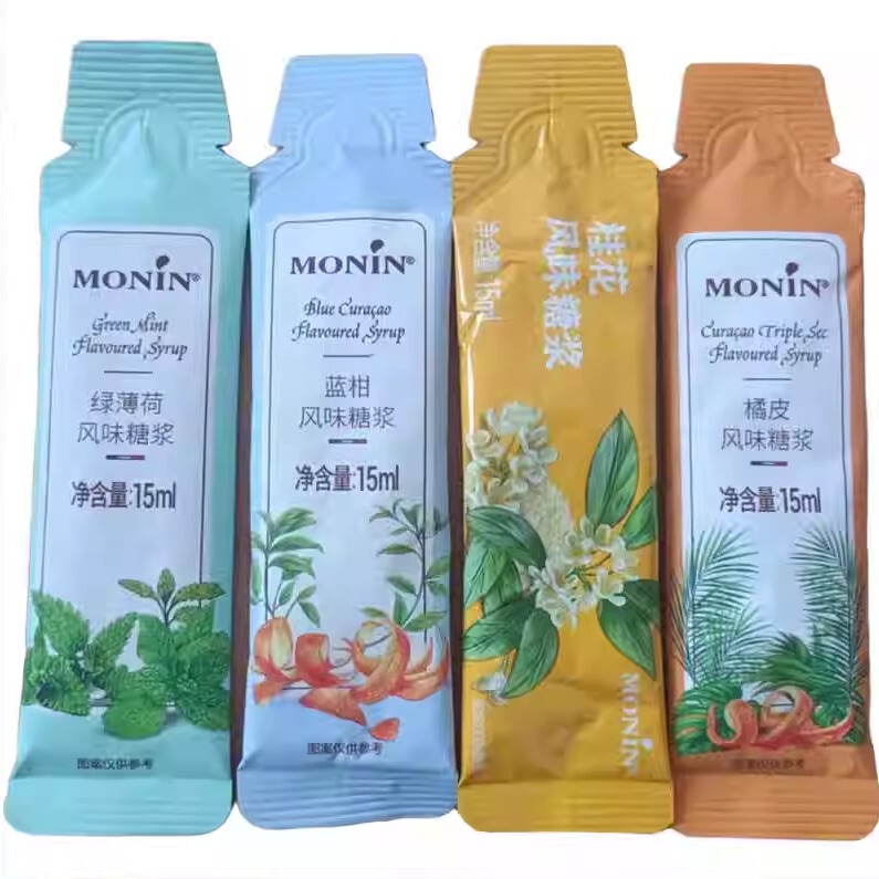 Monin Green Mint Osmanthus Orange Peel Blue Mandarin Flavor Liquid Syrup Milk Tea Coffee Companion 15ml