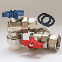 Brass ball valve floor heating water distributor valve angle type PPR25 ball valve 1 inch inner and outer wire ball valve floor heating valve