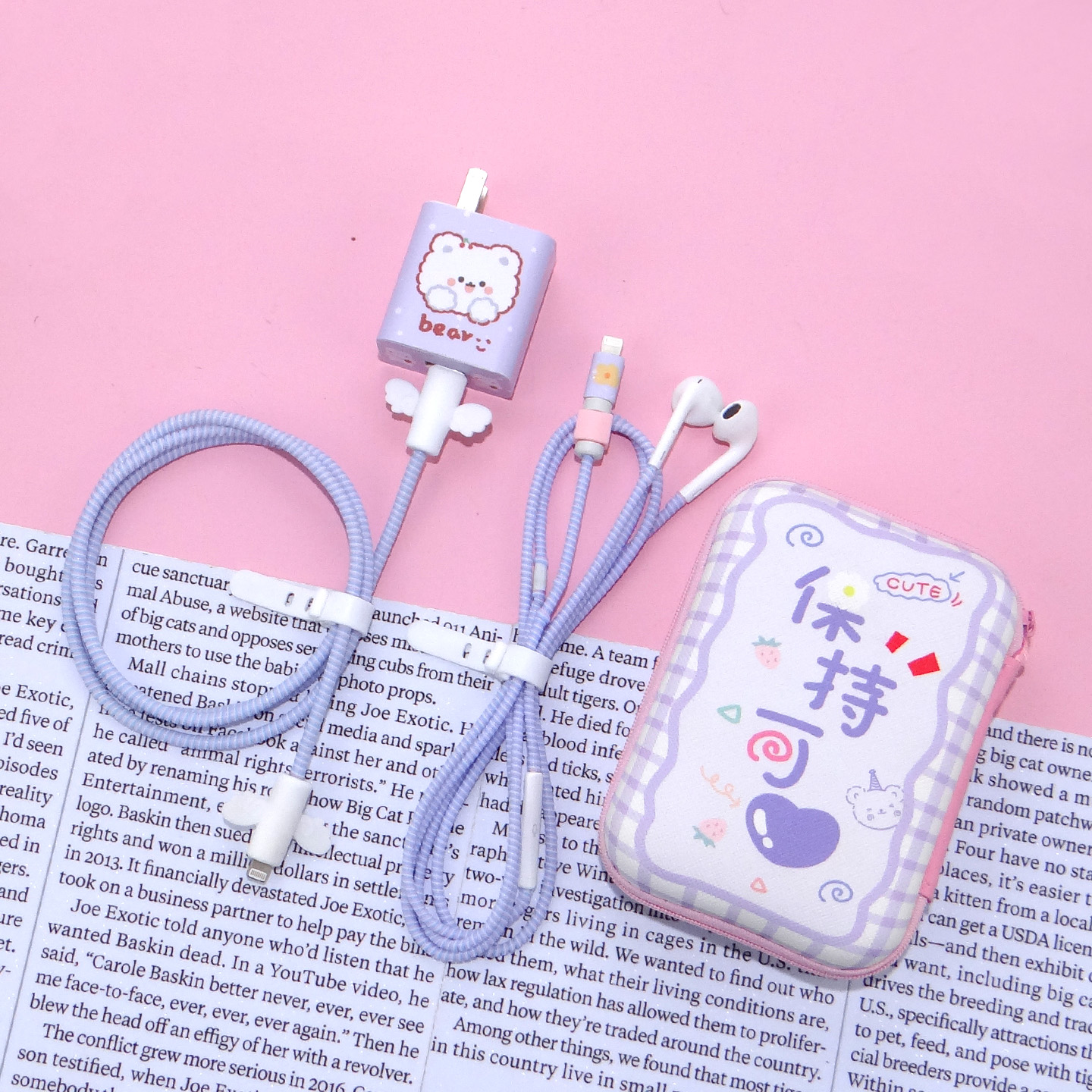 For Huawei nova8 Glory v40 Data Cable Protective Cover 66W Charger mate40pro Winding Rope