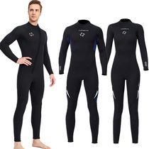 5mm warm one-piece diving suit mens 3MM winter swimsuit womens surfing cold windproof paddle sailing outdoor water