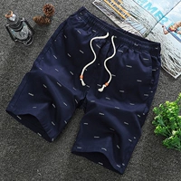 Quần short nam mùa hè giản dị 5 quần cotton quần nam 5 điểm quần lớn quần đi biển - Quần bãi biển 	quần đi biển giá	