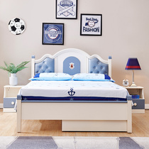 Childrens room furniture combination Bedroom set Mediterranean boy Single bed 1 5 teen ins one meter two beds