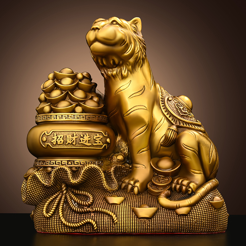 Copper Tiger Ornament, Pure Brass Tiger, Zodiac Tiger, Home Living Room Office Decoration Crafts, Tiger Mascot Copper Tiger Ornament, Pure Brass Tiger, Zodiac Tiger, Home Living Room Office Decoration Crafts, Tiger Mascot