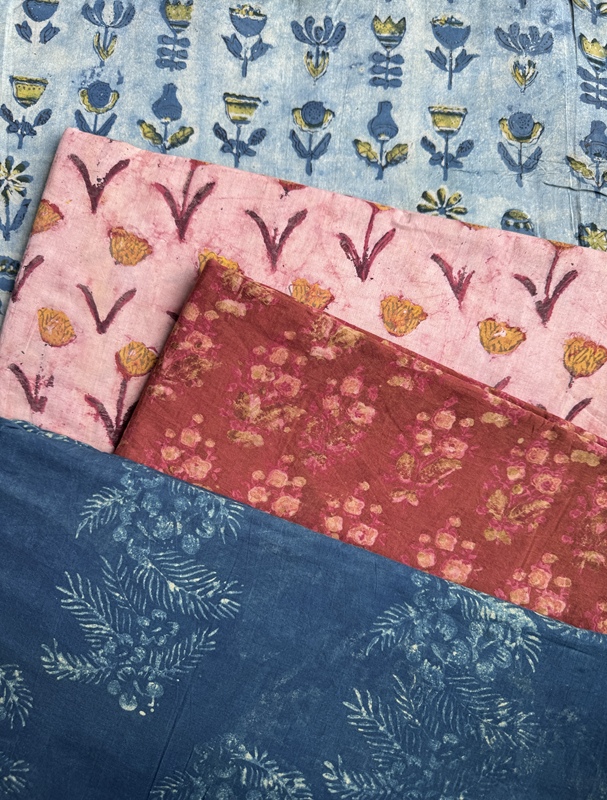 In-Stock Ajrakh Indian Plant-Dyed Long-Staple Cotton Indian Block-Printed Fabric In-Stock Ajrakh Indian Plant-Dyed Long-Staple Cotton Indian Block-Printed Fabric