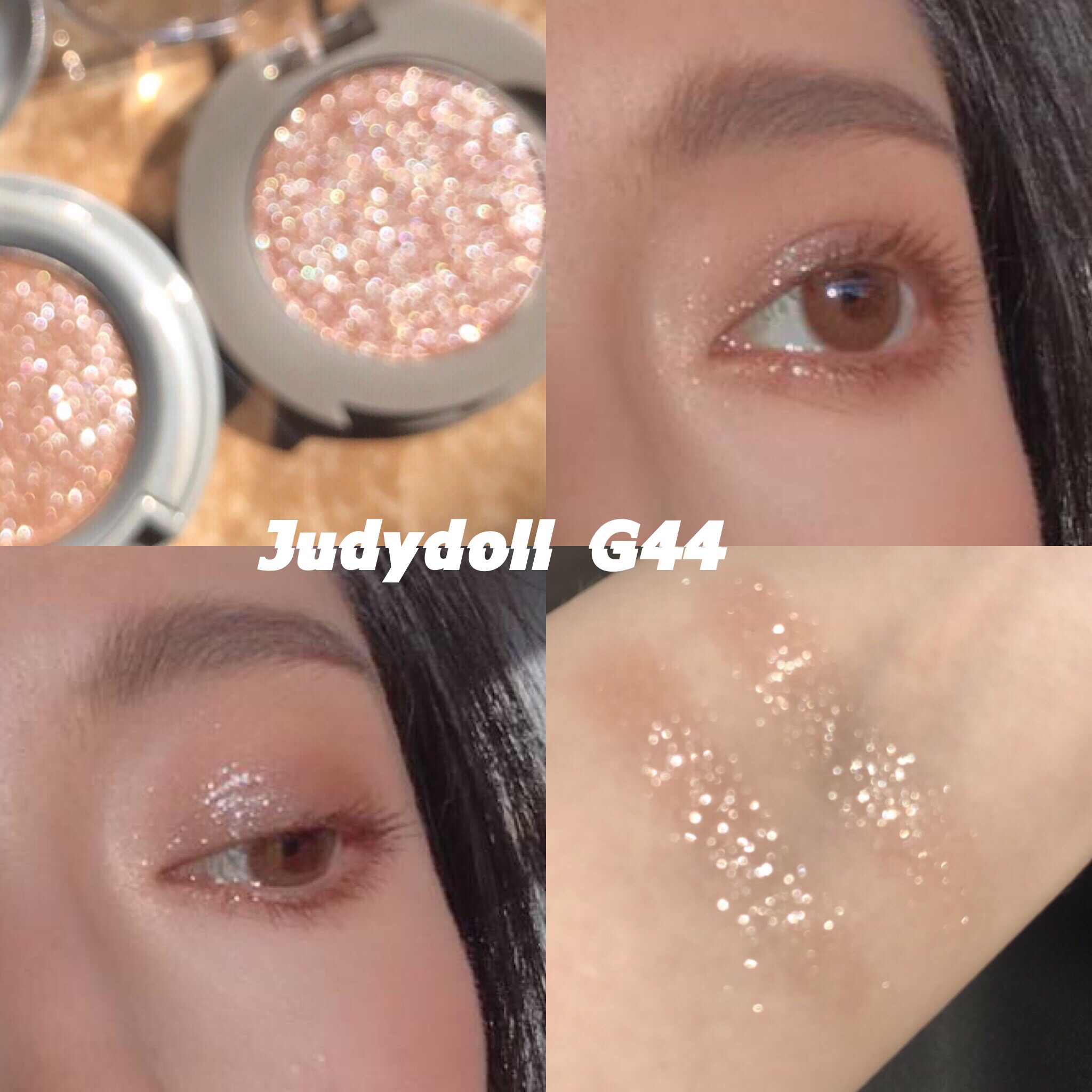 Orange eye shadow monochrome super flash G603 plate G44 Mashed potatoes pearlescent glitter glitter cream G33 waterproof chrysanthemum shiny crystal