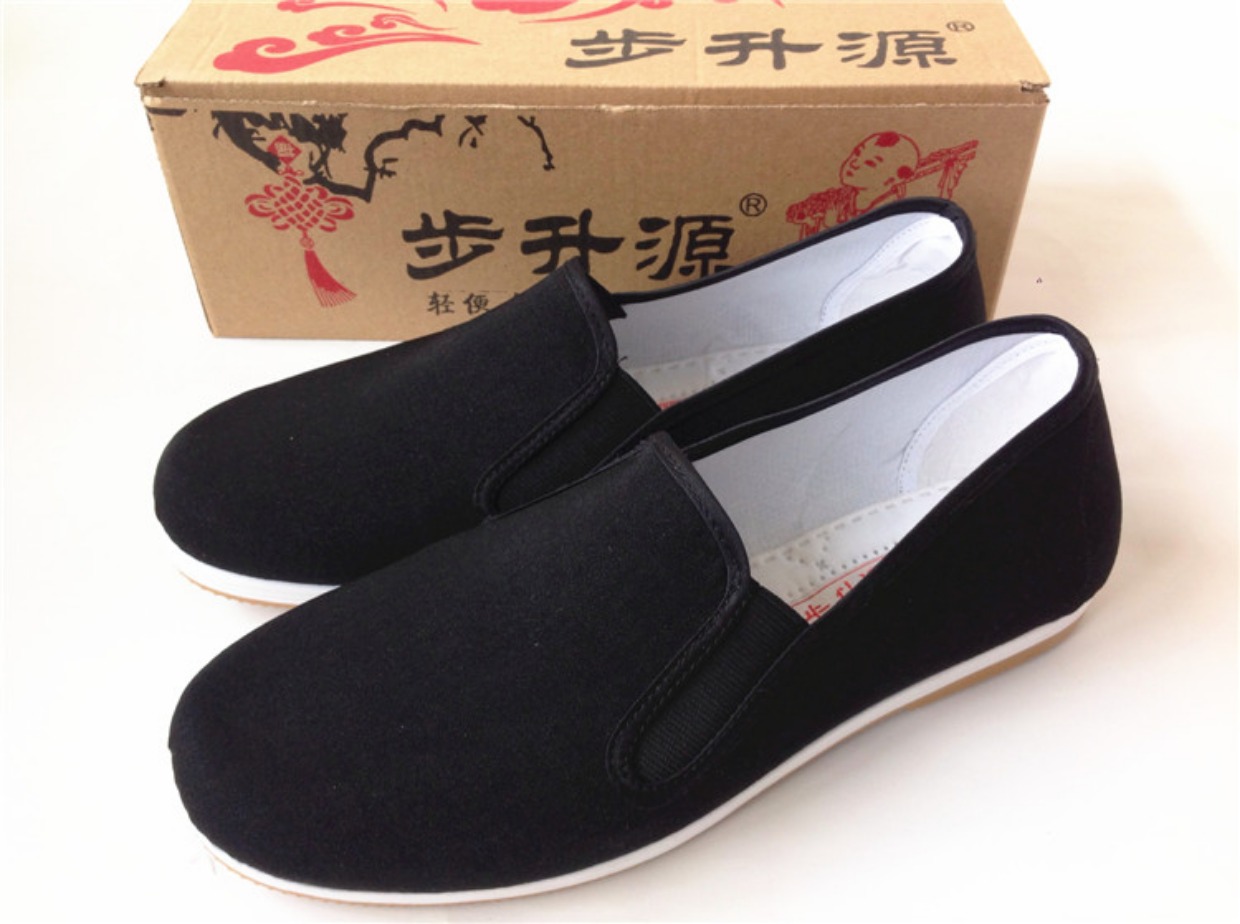 Giày vải chính hãng Bắc Kinh cũ trung niên một người lái xe đạp giày màu đen thuần giày thể thao adidas nam