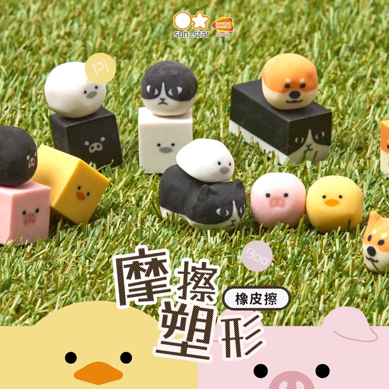 Sun-Star Japan Sun-Sta Cat and Shiba Inu Friction Shaping Eraser, Transforming Black Cat Design Handmade Eraser Sun-Star Japan Sun-Sta Cat and Shiba Inu Friction Shaping Eraser, Transforming Black Cat Design Handmade Eraser