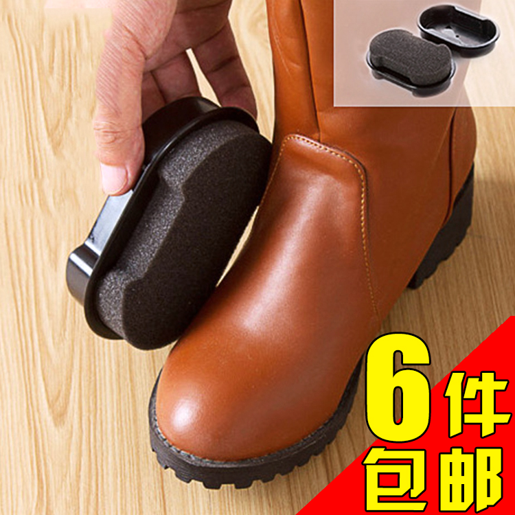 Double sided sponge shoe polish colorless upper light shoe polish genuine leather shoes leather care maintenance shoes wax silicone oil shea butter