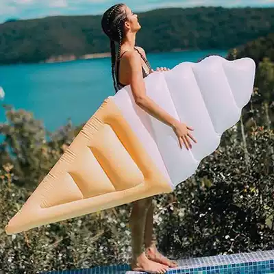 Water inflatable toy cone ice cream ice cream swimming ring dessert swimming ring inflatable bed water floating bed floating row
