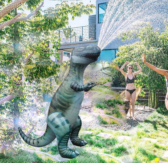 Children Outdoor Play Water Meadows Outdoor Toys Water Spray Dinosaur Water Spray Toy Games PVC Styling Toys Parenting