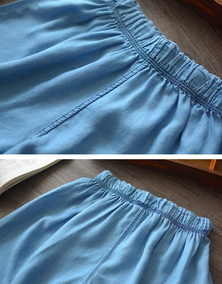 Quần short bé gái mùa hè mặc quần áo trẻ em siêu mỏng bằng vải cotton cotton nóng bỏng ở trẻ lớn quần short denim mềm - Quần jean quần áo cho bé