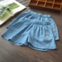 Quần short bé gái mùa hè mặc quần áo trẻ em siêu mỏng bằng vải cotton cotton nóng bỏng ở trẻ lớn quần short denim mềm - Quần jean quần áo sành điệu cho be gái