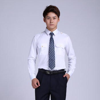 Aviation Uniforms, Flight Attendants, Captains, Pilots, Long and Short-Sleeved Shirts, Interview Professional Suits, Men's Property Security Work Uniforms