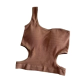 Короткая базовая сумка на одно плечо, сексуальная майка топ без рукавов, для маленькой груди