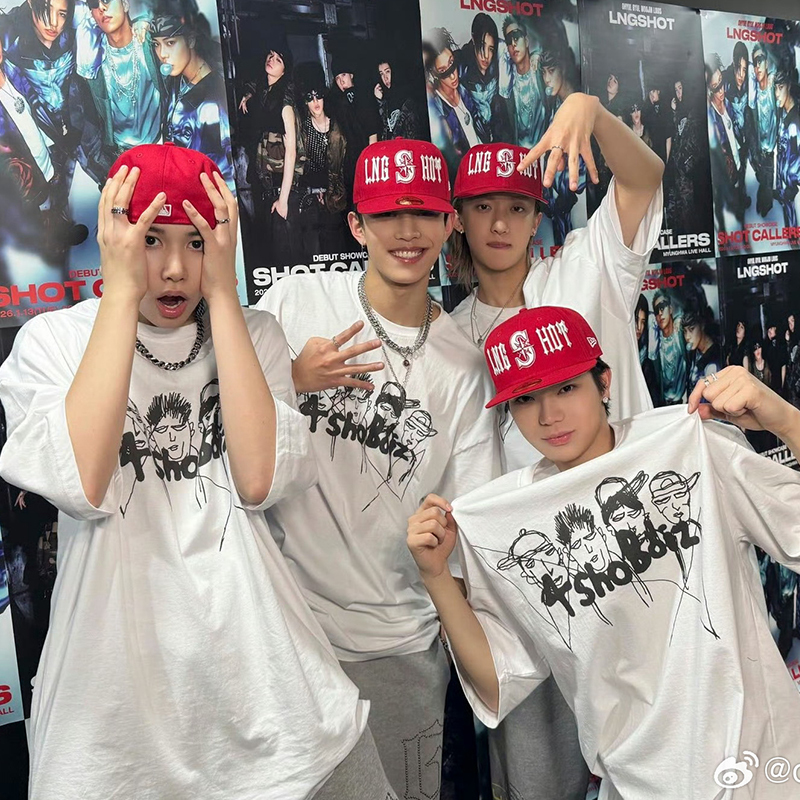 Lngshot Park Jae-Beom's Same Style Merchandise Short-Sleeve T-Shirt, Stage Outfit, Pure Cotton, Unisex, Loose Half-Sleeve Tee, Trendy Top