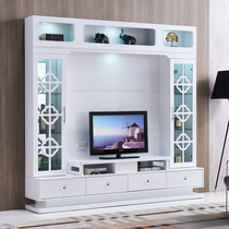 TV cabinet overall combination wall cabinet living room modern simple background cabinet light luxury high multi-function TV cabinet