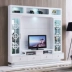 Đơn giản và hiện đại kết hợp nền tivi tường căn hộ nhỏ phòng khách đa chức năng Tủ tivi như một tủ tích hợp toàn bộ tường - TV