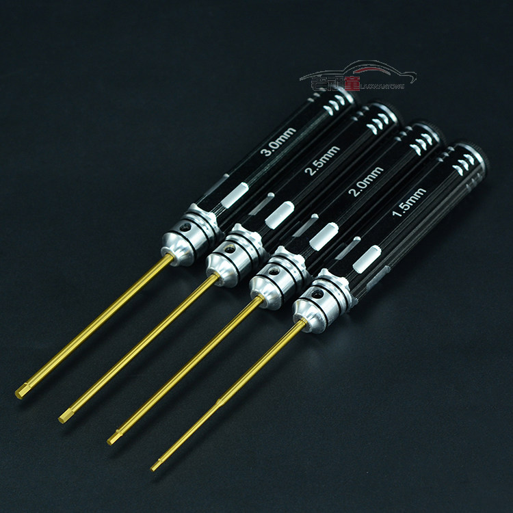 Ultra-abrasion RC remote control model toy car special tool plated titanium cutter head upscale inner hexagonal screw three sets