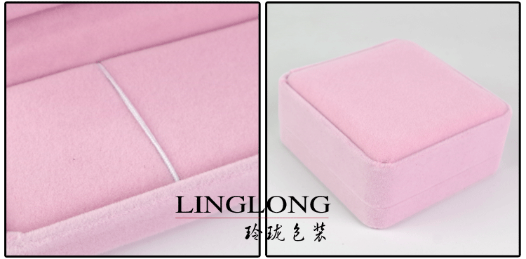 Cao cấp flannel hộp đồ trang sức hộp trang sức bông tai nhẫn nhỏ hộp quà tặng vòng cổ ngọc bích hộp - Vòng đeo tay Cuff đá aquamarine