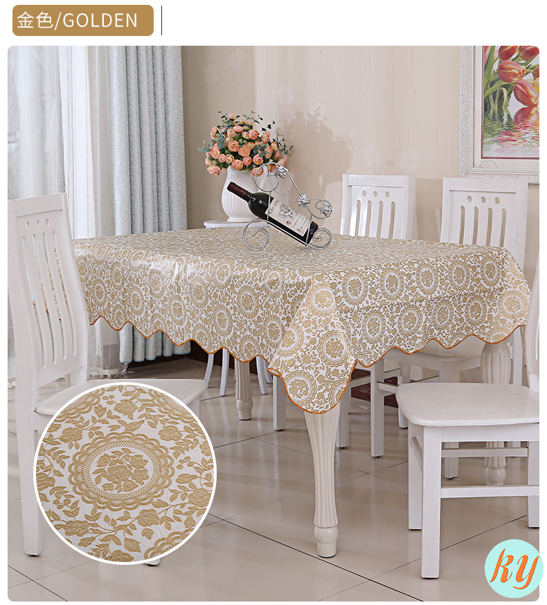 Huifan PVC khăn trải bàn Mục vụ châu Âu không thấm nước khăn trải bàn vải nhựa dùng một lần khăn trải bàn dầu khăn ăn nhà hàng