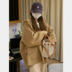Korean loose slim hooded woolen jacket