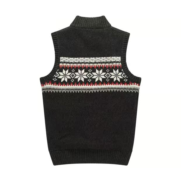 Mặc vest hai bên vào mùa thu và mùa đông Nam dày đan áo len cardigan áo vest giản dị vest vest vest nam áo len kiểu hàn quốc
