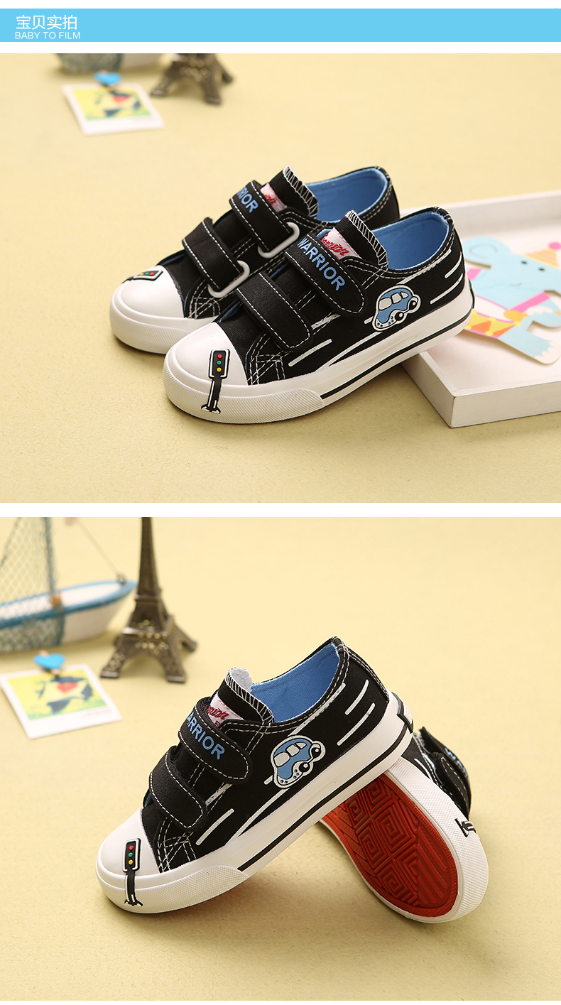 Chaussures enfants en toile WARRIOR suture de voiture pour printemps - semelle caoutchouc - Ref 1036826 Image 88