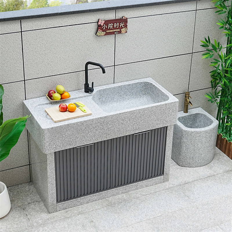 Marble Laundry Pool Outdoor Whole Stone Integrated Wash Basin Balcony Home Granite Sink Courtyard Wash Basin