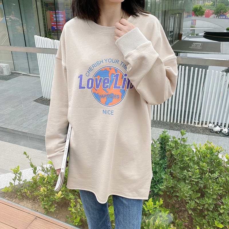 Nursing clothes fall out fashion nursing NICE curling slit sweater loose age-reducing long-sleeved top
